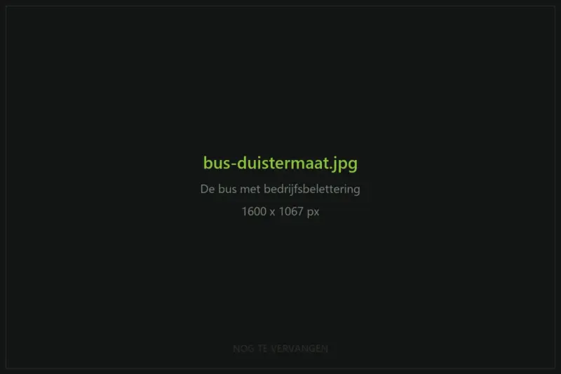 Placeholder: nog te vervangen door een foto van de bedrijfsbus
